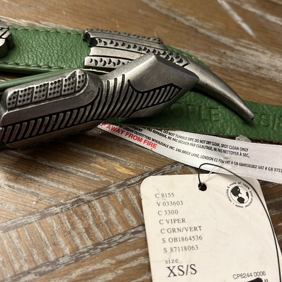 Free People Jungle Collection  Leather Belt with Silver Accents xs/S - Picture 6 of 7